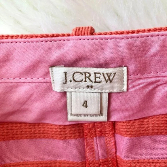 J. Crew Textured Stripe Mini Skirt Cotton 4 - Picture 5 of 6